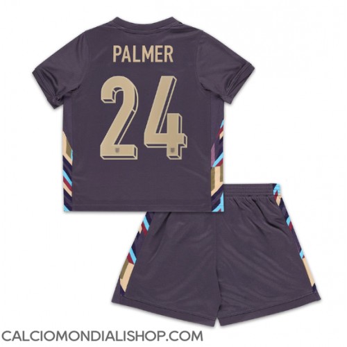 Maglie da calcio Inghilterra Cole Palmer #24 Seconda Maglia Bambino Europei 2024 Manica Corta (+ Pantaloni corti)